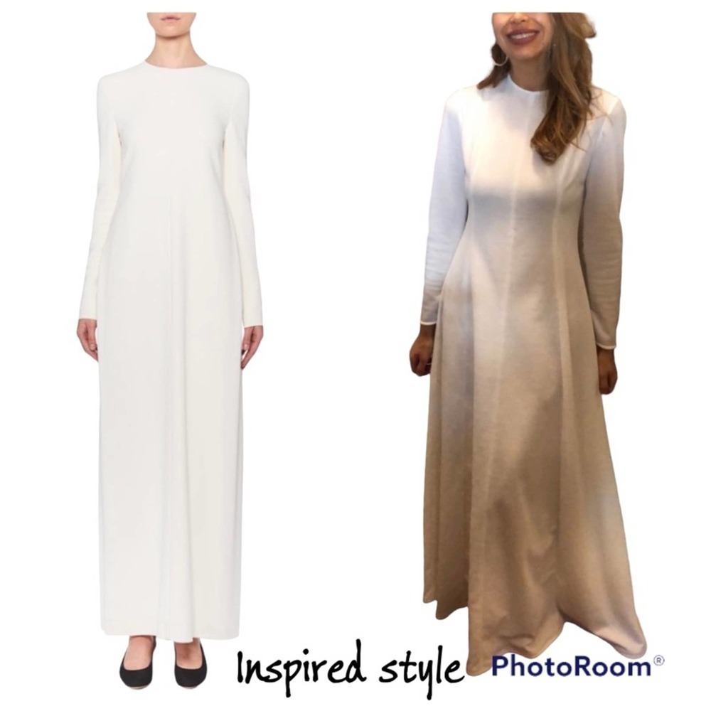 Formal Wedding Maxi Dress Long Cottage Core Ivory Size 8 Medium Boho prairie
